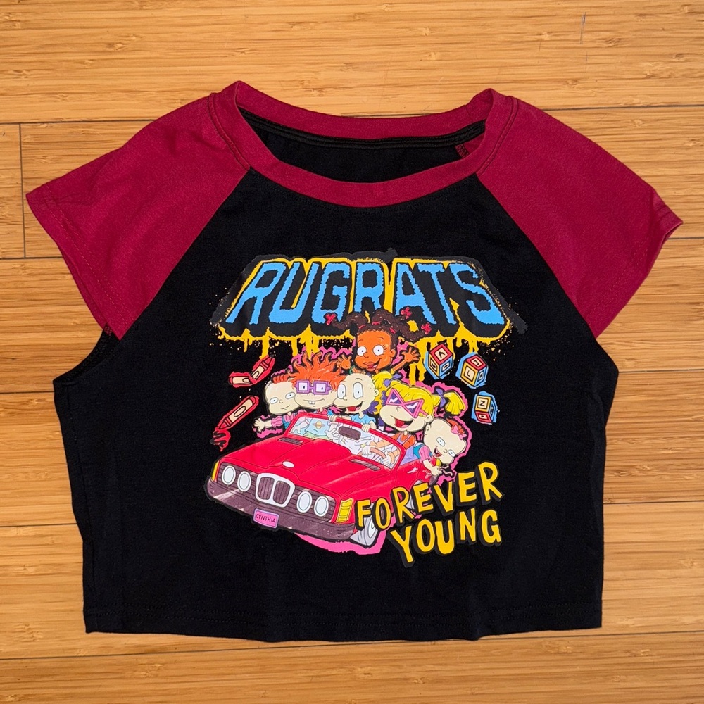 Rugrats Black and Red Graphic Baby Tee